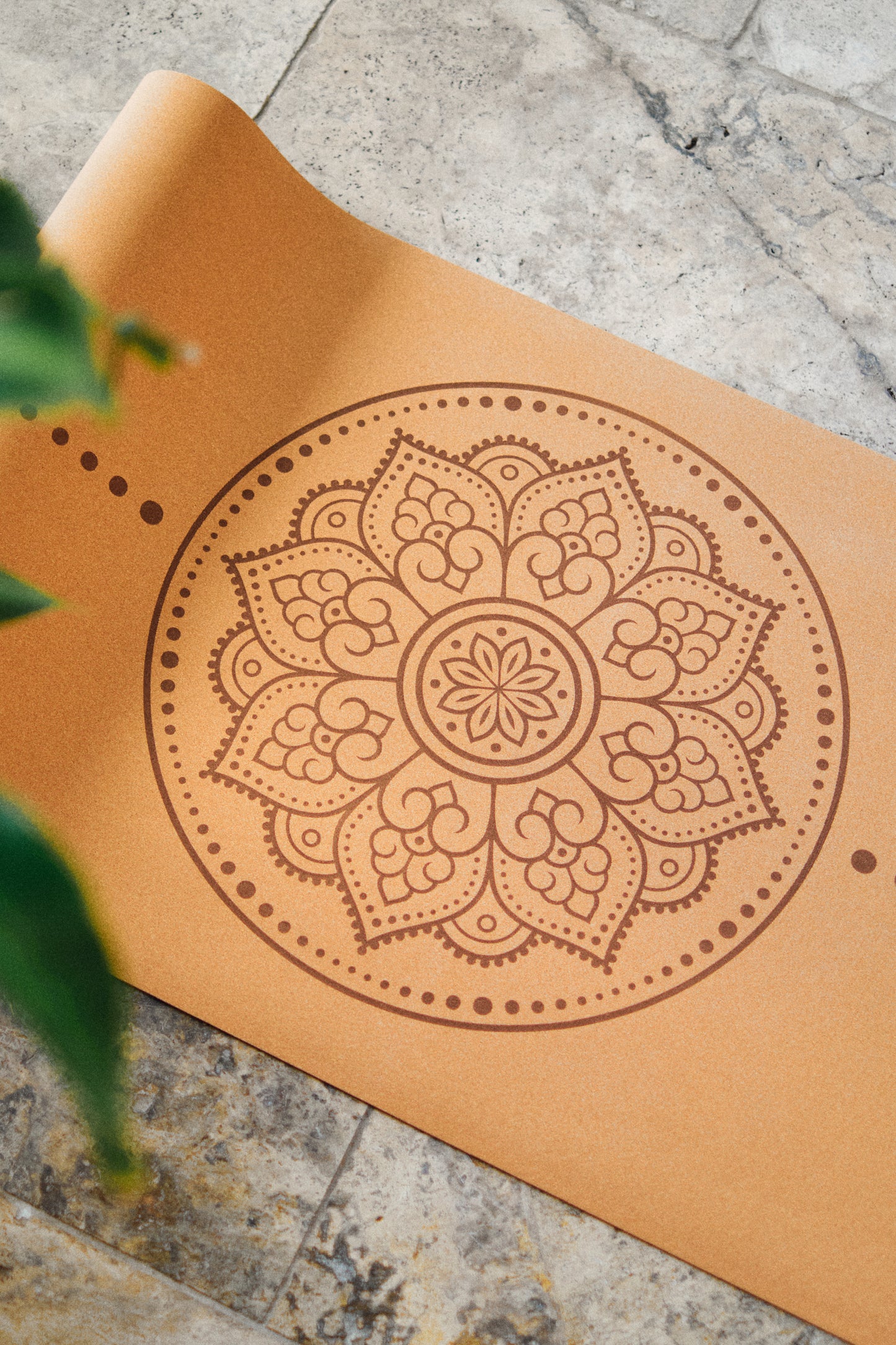 FLY Mandala Laser Engraved Cork Yoga Mat