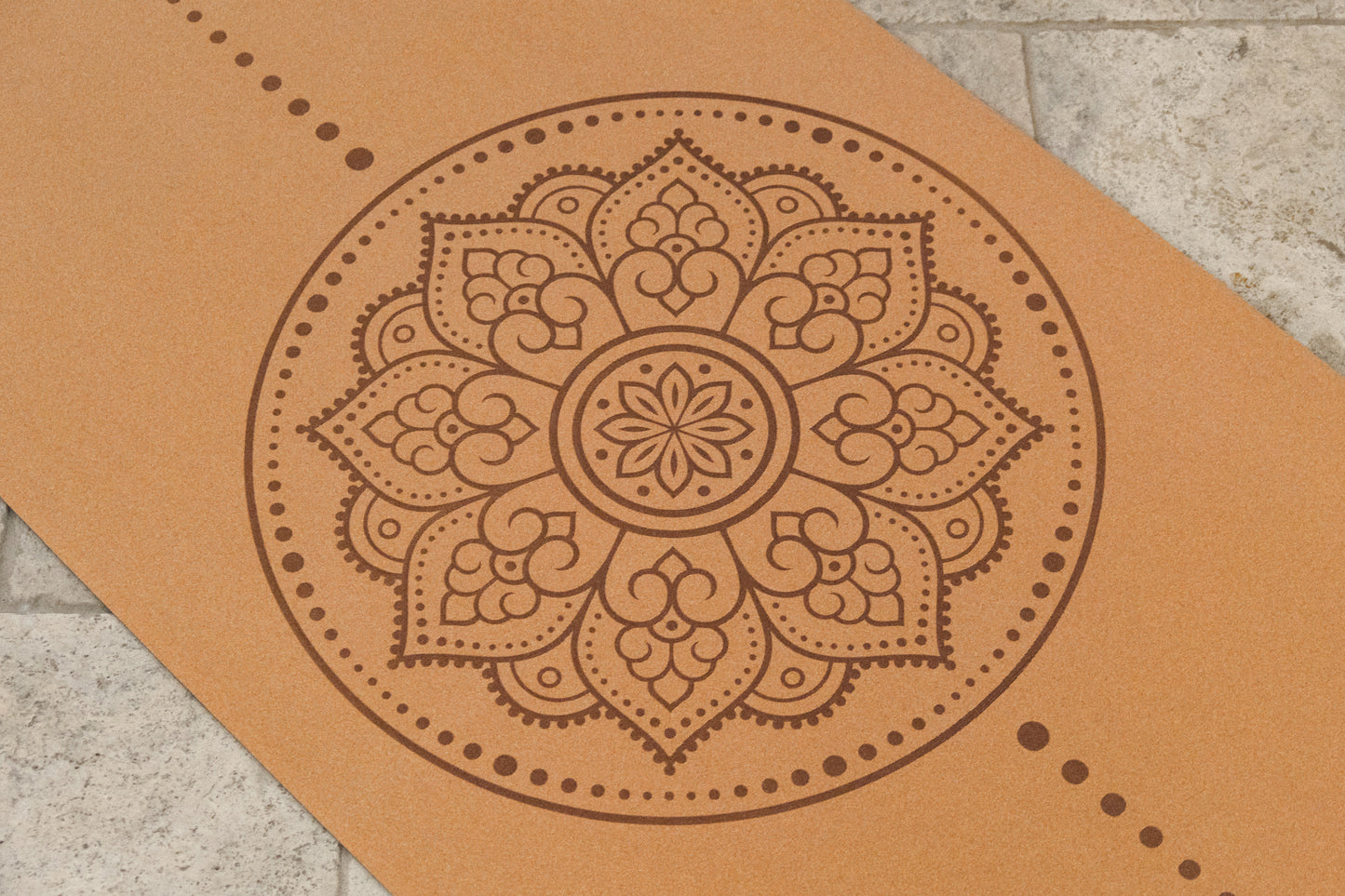 FLY Mandala Laser Engraved Cork Yoga Mat